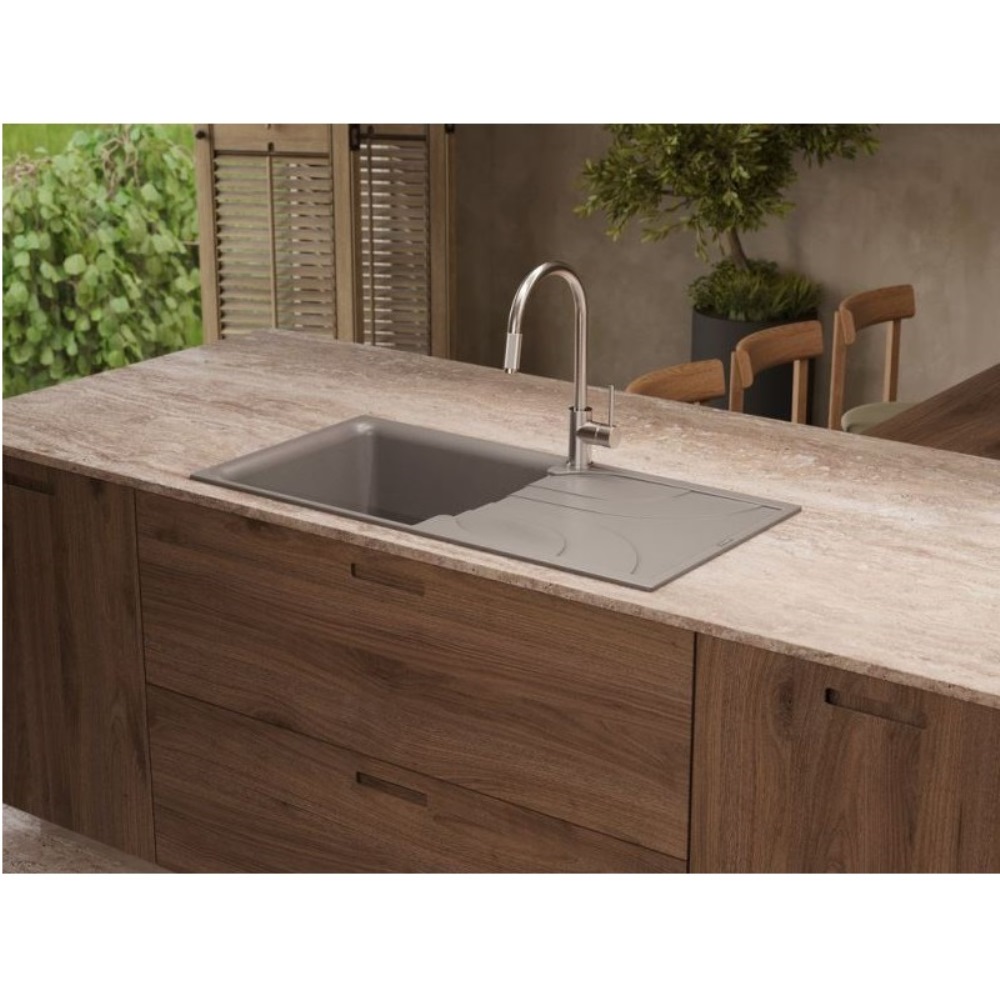 Мойка кухонная Omoikiri Yasugata 100 Серый матовый 4993568 — изображение 2