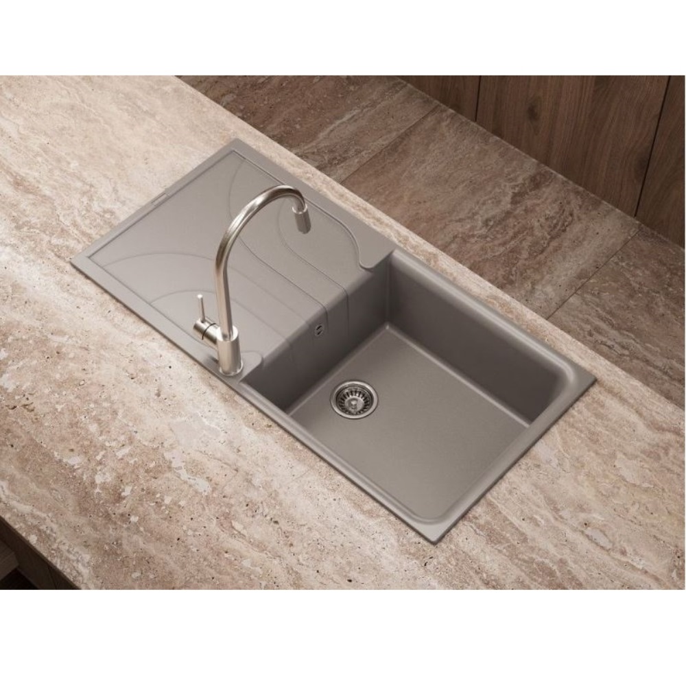 Мойка кухонная Omoikiri Yasugata 100 Серый матовый 4993568 — изображение 3