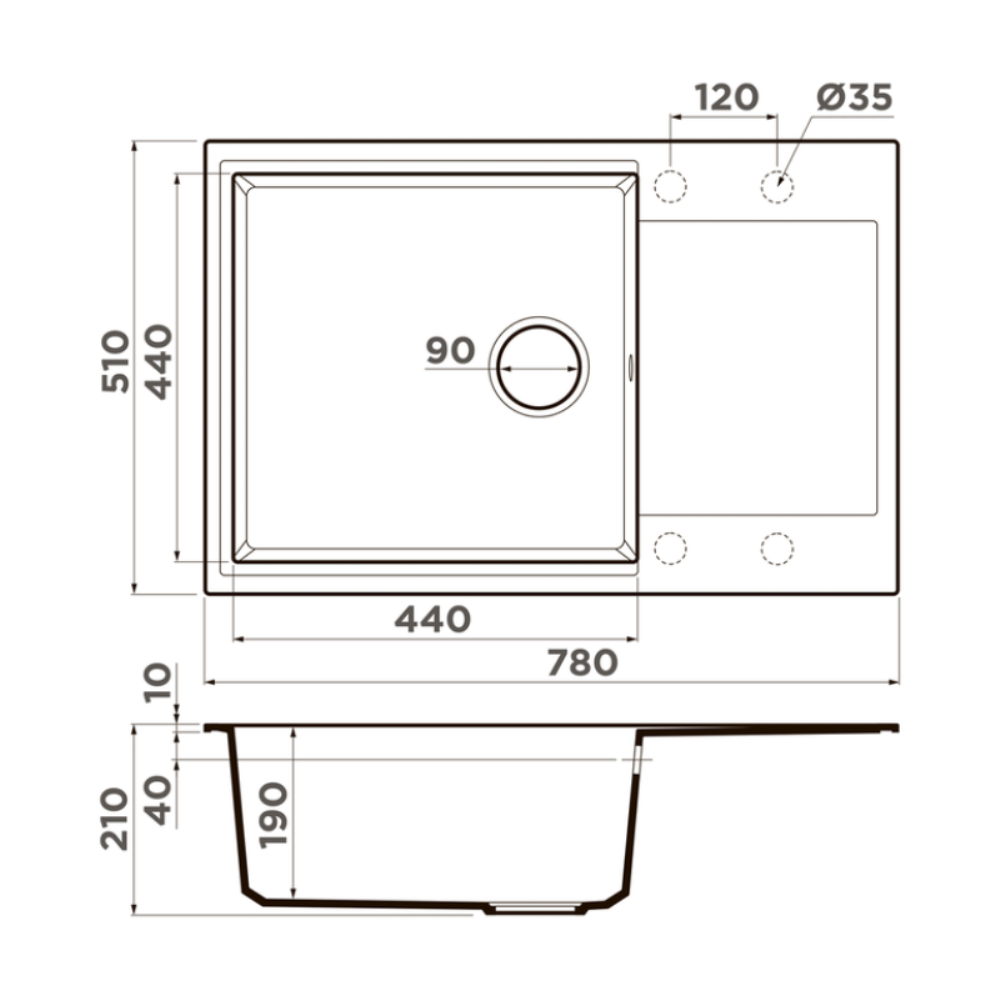 Мойка кухонная Omoikiri Daisen 78 Ваниль 4993686 — изображение 4