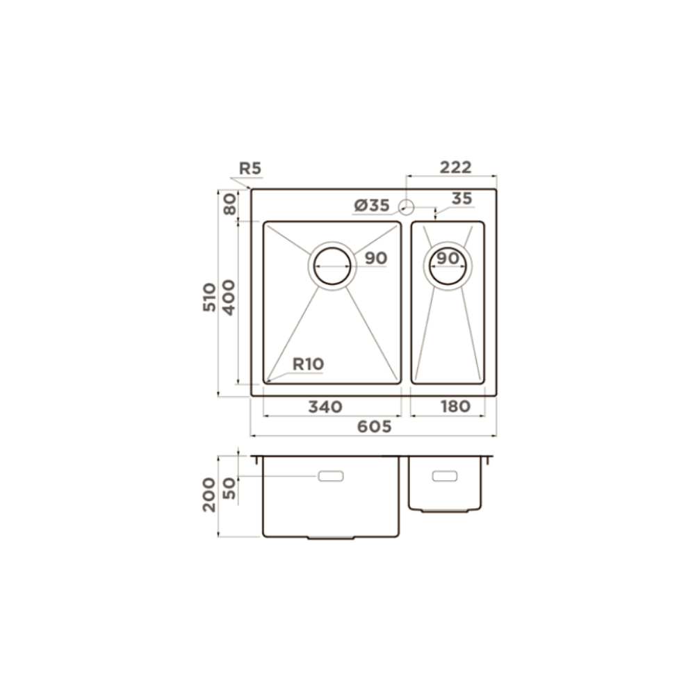 Мойка кухонная Omoikiri Akisame 60 левая Хром 4993775 — изображение 4